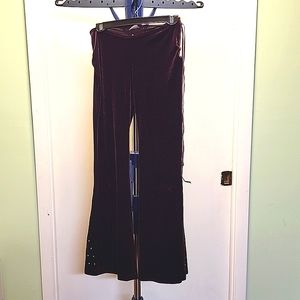 Purple Velvet flair pants